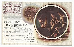 Militaria Military Theme Till The Boys Come Home Vintage Postcard