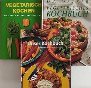 3 Kochbücher: Vegetarisch Kochen / Unser Kochbuch. 88 vegetarische Gerichte aus der Davert Mühle ...