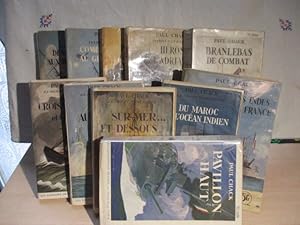 Bild des Verkufers fr Marine - Pavillon Haut - Bralebas de combat - La mer et notre empire, Du Maroc  l'ocan indien - Sur mer . et dessous - Face aux Anglais - Croisades et Croisires - Marins  la bataille, La route des Indes sauve par la France - Hros de l'Adriatique - Petits navires, grandes luttes - Combats de mer au grand soleil - Des dardanelles aux brumes du Nord - 11 OUVRAGES. Par Paul CHACK zum Verkauf von PORCHEROT Gilles -SP.Rance