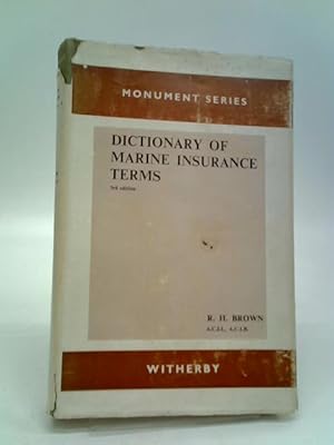 Seller image for Dictionary of Marine Insurance Terms for sale by World of Rare Books