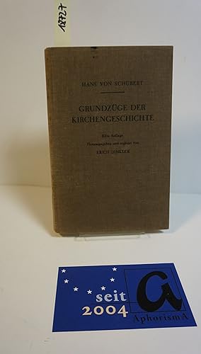 Immagine del venditore per Grundzge der Kirchengeschichte. Ein berblick. venduto da AphorismA gGmbH