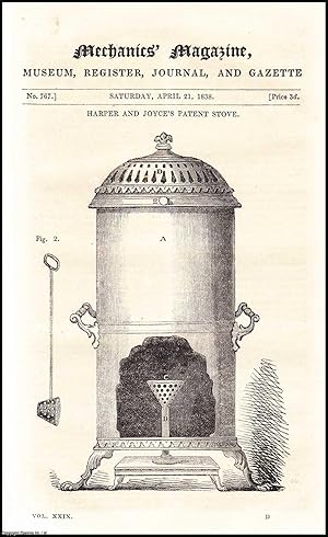 Seller image for Harper & Joyce's Patent Stove; the India Steam Navigation Company; Riddle's Universal Pen-Holder; Aris's Method of Drawing the Parabolic Curve; Domestic Manufacture of Cider, etc. Mechanics Magazine, Museum, Register, Journal and Gazette. Issue No. 767. A complete rare weekly issue of the Mechanics' Magazine, 1838. for sale by Cosmo Books