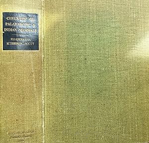 Image du vendeur pour Checklist of Palaearctic and Indian mammals 1758 to 1946 mis en vente par Acanthophyllum Books
