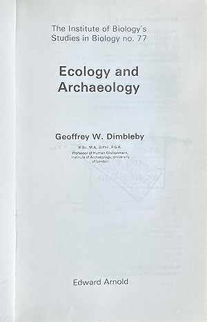 Seller image for Ecology and archaeology for sale by Acanthophyllum Books