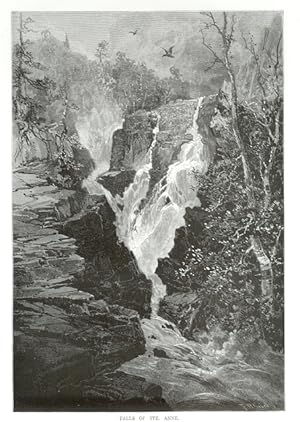 FALLS OF ST ANNE, Picturesque Canada,1882 print