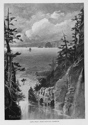 CAPE SPLIT FROM BAXTER'S HARBOUR on the Bay of Fundy coast in province of Nova Scotia,Historical ...