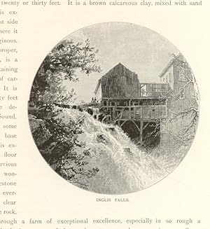 INGLIS FALLS Owen Sound, Ontario,Picturesque Canada,1882 print