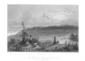 Historical View of the PLAINS OF ABRAHAM NEAR QUEBEC,The spot where general wolfe fell