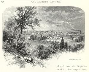 VIEW OF PETERBOROUGH IN CENTRAL ONTARIO,VIEW ON THE BEACH AT COBOURG,Historical Picturesque Canad...