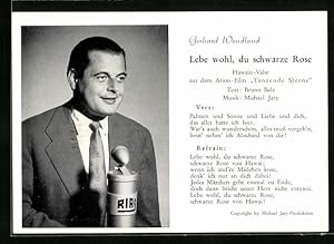 Seller image for Ansichtskarte Musiker Gerhard Wendland mit seinem Song Lebe wohl, du schwarze Rose for sale by Bartko-Reher