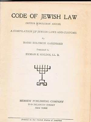 Seller image for Code of Jewish Law (Kitzur Shulchan Aruch) for sale by Bookshop Baltimore