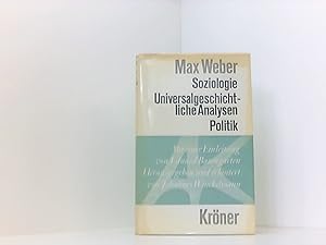 Bild des Verkufers fr Krners Taschenausgabe, Band. 229: Soziologie - Universalgeschichte Analysen - Politik zum Verkauf von Book Broker