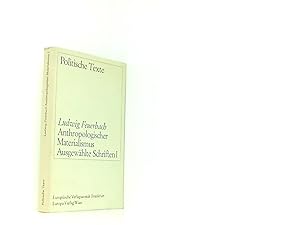 Bild des Verkufers fr Anthropologischer Materialismus. Ausgewhlte Schriften 1 zum Verkauf von Book Broker