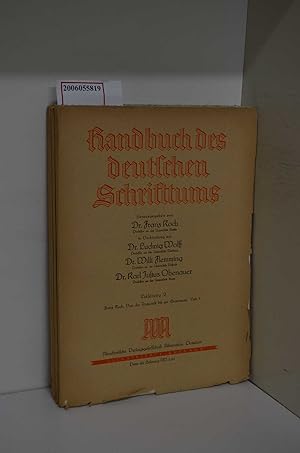 Seller image for 4 Lieferungen "Handbuch des deutschen Schrifttums" / Lieferung 2: Franz Koch: "Von der Romantik bis zur Gegenwart" * Heft 1 // Lieferung 4: Karl Justus Obenauer: "Von 1700 - 1830" * Heft 1 // Lieferung 5: Franz Koch: "Von der Romantik bis zur Gegenwart" Heft 2 // Lieferung 6: Willi Fleming: "Von 1500 bis 1700" * Heft 1 for sale by ralfs-buecherkiste