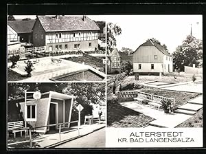 Image du vendeur pour Ansichtskarte Alterstedt /Kr. Bad Langensalza, Volkspark, Ernst-Thlmann-Gedenkstein, Bus-Wartehalle, Volkspark, Rat der Gemeinde mis en vente par Bartko-Reher