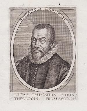 Seller image for Lucas Trelcatius Filius Theologiae Professor" - Lucas Trelcatius (1573-1607) Dutch professor University of Leiden Portrait for sale by Antiquariat Steffen Vlkel GmbH