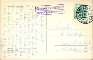 Ansichtskarte / Postkarte Landpoststempel Glindow Elisabethhöhe über Werder (Havel)