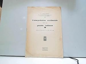 Image du vendeur pour l'interprtation occidentale de la pense indienne (extrait "l'ducation" n15) mis en vente par JLG_livres anciens et modernes