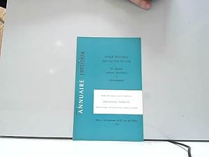 Immagine del venditore per Ecole pratique des hautes tudes annuaire 1977-78 IVe section histo/philo venduto da JLG_livres anciens et modernes