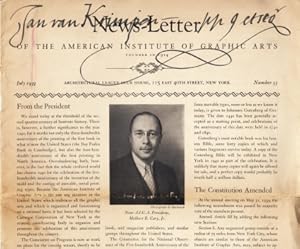 Bild des Verkufers fr KALLIGRAFIE In: News-Letter of the American Institute of Graphic Arts, Nr. 53, July 1939. zum Verkauf von Fokas Holthuis