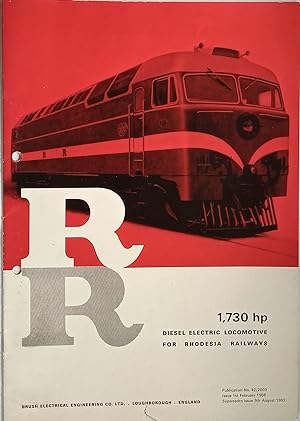 Seller image for 1,730 hp Diesel Electric Locomotive for Rhodesia Railways for sale by The Book House  (PBFA)