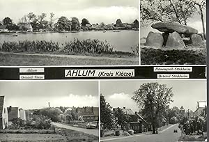 Bild des Verkufers fr AK - Deutschland - Ahlum (Kreis Kltze); 4 Mini-Fotos Frankiert mit 10er-Marke "Palast der Republik" zum Verkauf von Walter Gottfried