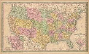 A new map of the United States of America // Gold region of California // District of Columbia
