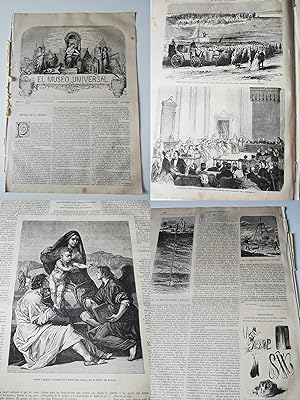 EL MUSEO UNIVERSAL N°21, MAYO 1869. Grabados: Manifestación Cruz quemadero Madrid, Conferencias ?