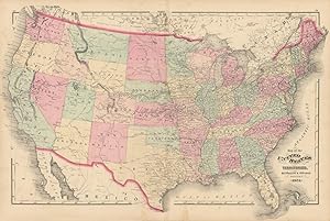 Map of the United States and territories. H.F. Walling & O.W. Gray, Boston, 1871.