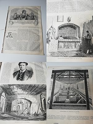 EL MUSEO UNIVERSAL N°10, marzo 1869. Grabados: Cristino Martos, Incendio en la aduana de Río de J...