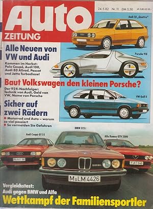 Auto Zeitung: Mai 82, Nr.11: Alle Neuen von VW und Audi, Baut Volkswagen den kleinen Porsche