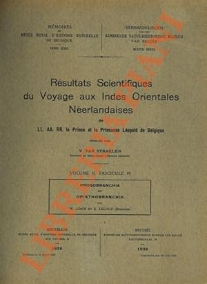 Bild des Verkufers fr Prosobranchia et Opisthobranchia. - "Rsultats Scientifiques du Voyage aux Indes Orientales Nerlandaises. " zum Verkauf von Libreria Piani