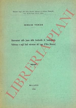 Osservazioni sulla fauna delle Grotticelle di Sambughetto Valstrona e sugli Stadi wurmiani del La...