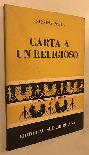 Image du vendeur pour Carta a Un Religioso mis en vente par Once Upon A Time