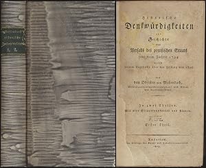 Bild des Verkufers fr Historische Denkwrdigkeiten zur Geschichte des Verfalls des preuischen Staats seit dem Jahre 1794. Nebst seinem Tagebuche ber den Feldzug von 1806. Mit vier Situationskarten und Planen. 1. Theil, 2. Theil (1. und 2. Abtheilung). zum Verkauf von Antiquariat Lenzen