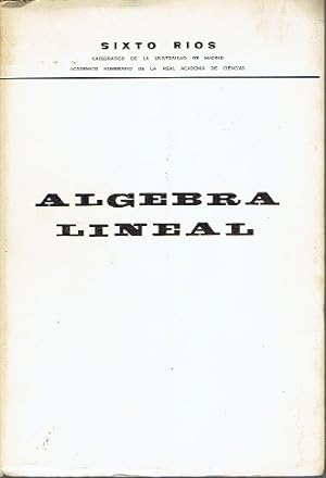 Bild des Verkufers fr lgebra lineal zum Verkauf von LIBRERA LAS HOJAS