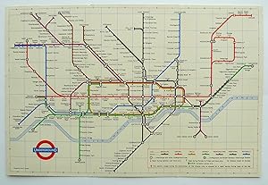 Seller image for London] Underground Diagram of Lines and Station Index. Tri-fold passenger map. for sale by Roe and Moore