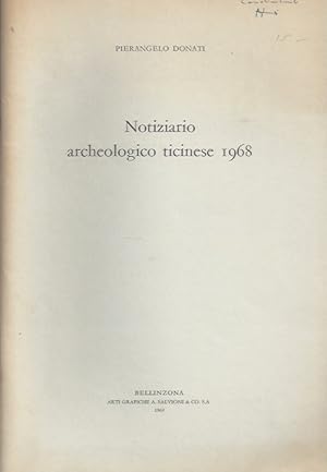 Bild des Verkufers fr Notiziario archeologico ticinese 1968 zum Verkauf von ART...on paper - 20th Century Art Books