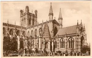 Chester Cathedral Publisher Valentine's Sepia Series Vintage Postcard