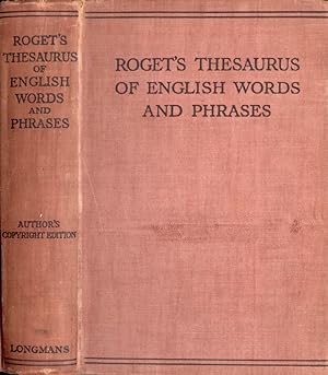Bild des Verkufers fr Roget' s thesaurus of english words and phrases zum Verkauf von Biblioteca di Babele