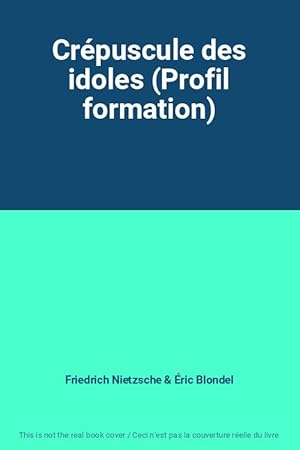 Bild des Verkufers fr Crpuscule des idoles (Profil formation) zum Verkauf von Ammareal