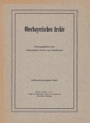 Seller image for Oberbayerisches Archiv. 96. Band. for sale by La Librera, Iberoamerikan. Buchhandlung