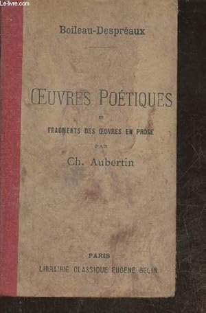 Bild des Verkufers fr Oeuvres potiques et fragments des oeuvres en prose zum Verkauf von Le-Livre