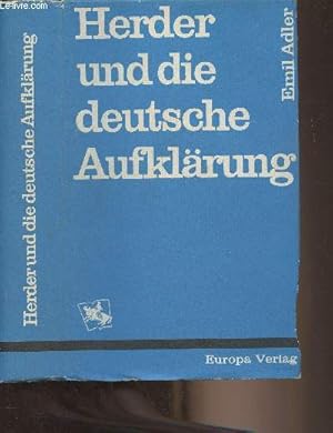 Bild des Verkufers fr Herder und die deutsche Aufklrung zum Verkauf von Le-Livre