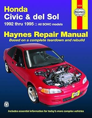 Imagen del vendedor de Honda Civic & Del Sol (92 - 95) (Hayne's Automotive Repair Manual) a la venta por WeBuyBooks