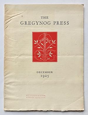 Imagen del vendedor de The Gregynog Press, December 1925 [announcements] a la venta por George Ong Books