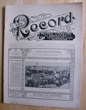 Imagen del vendedor de The Record: Vol 3, # 2, August, 1897: Peerless Bottineau: North Dakota History featuring Trail County, North Dakota: Scarce a la venta por The Book Shelf