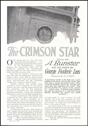 Imagen del vendedor de The Crimson Star : a mysterious murder on the high seas, a man stabbed to the heart & branded on the forehead with a star-shaped mark. An uncommon original article from the Wide World Magazine, 1931. a la venta por Cosmo Books