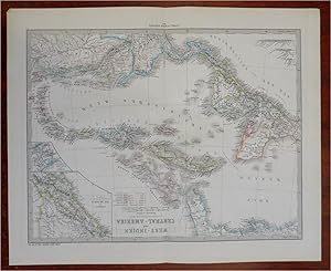 Caribbean Sea West Indies Cuba Jamaica Puerto Rico 1875 Berghaus detailed map