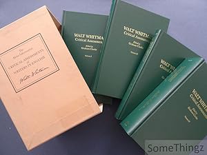 Walt Whitman Critical Assessments. Vol.I: The Man and the Myth: Biographical Studies. Vol.II: The...